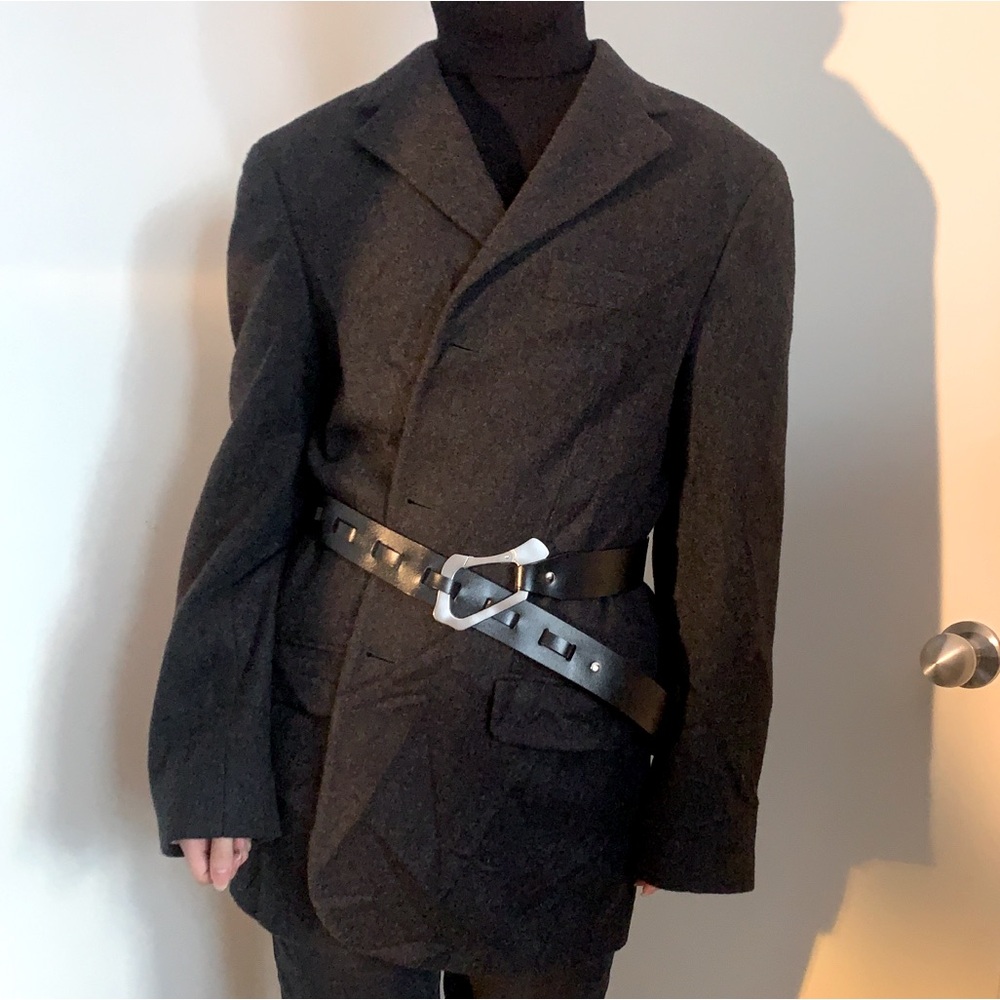 Cashmere + Wool Eddie Bauer Charcoal Gray Blazer Jacket
